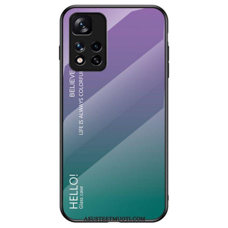 Case Xiaomi Redmi Note 11 Pro Plus 5G Karkaistu Lasi Hello