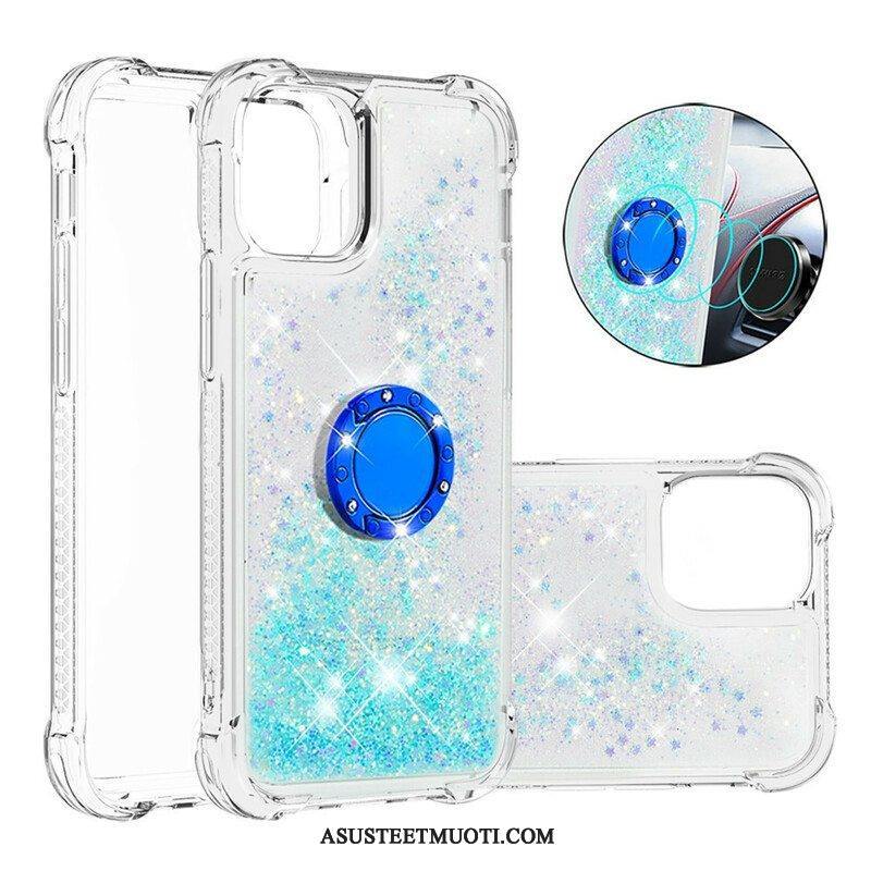 Case iPhone 13 Pro Paljetteja Rengastuella