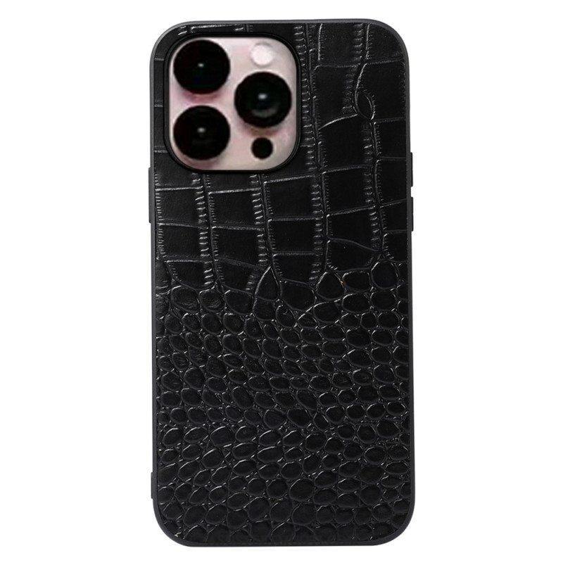 Case iPhone 14 Pro Max Aito Crocodile Texture -nahka