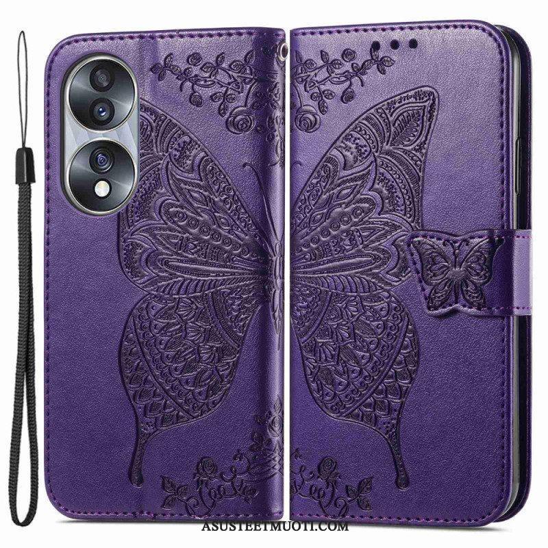 Flip Case Honor 70 Barokki Perhonen