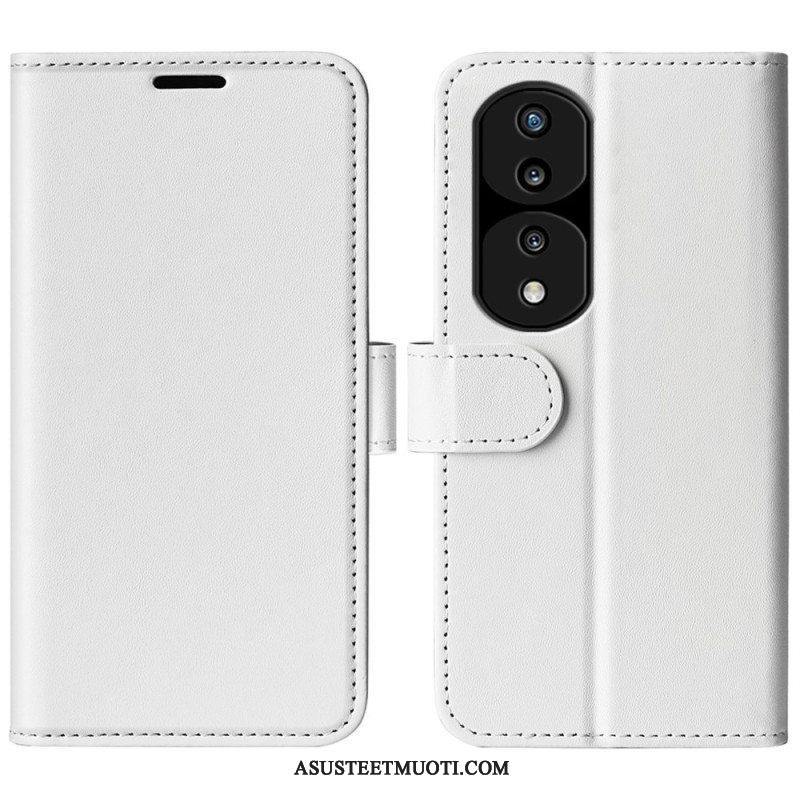 Flip Case Honor 70 Suunnittelija Nahkaefekti