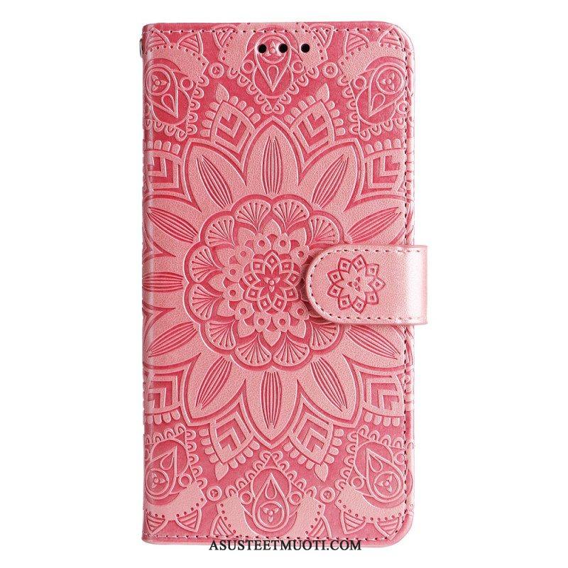 Flip Case Honor 90 Lite Suojaketju Kuori Mandala Hihnalla