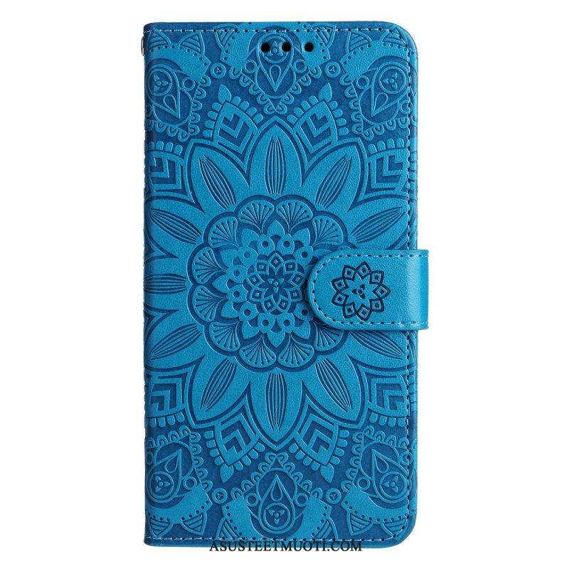 Flip Case Honor 90 Lite Suojaketju Kuori Mandala Hihnalla