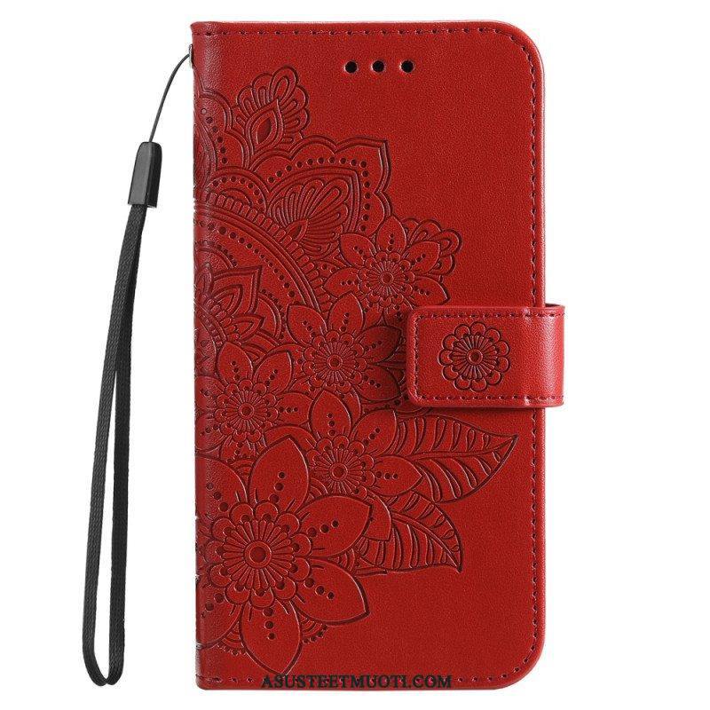 Flip Case Honor Magic 5 Lite Suojaketju Kuori Strappy Mandala