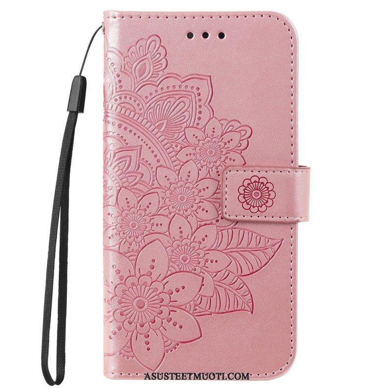 Flip Case Honor Magic 5 Lite Suojaketju Kuori Strappy Mandala