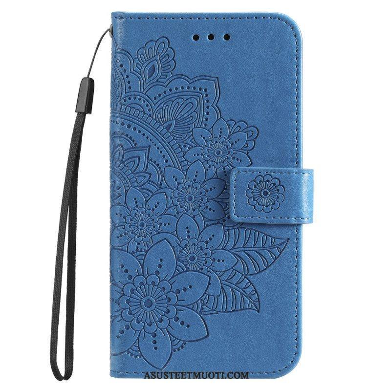 Flip Case Honor Magic 5 Lite Suojaketju Kuori Strappy Mandala