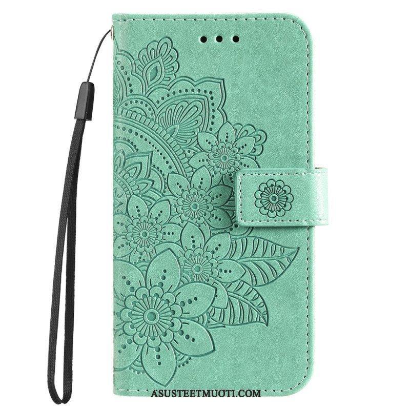 Flip Case Honor Magic 5 Lite Suojaketju Kuori Strappy Mandala