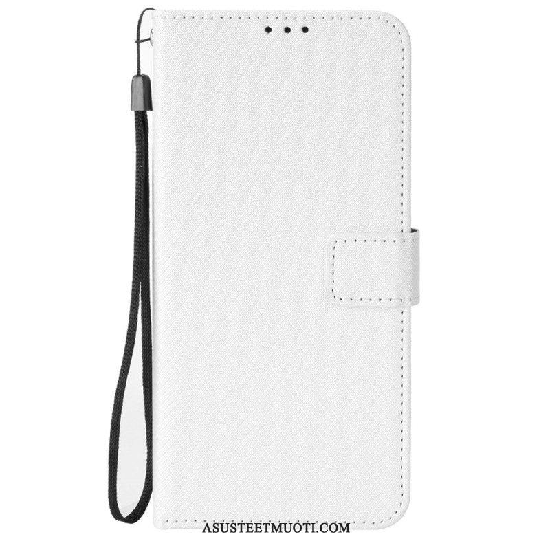 Flip Case Honor Magic 5 Pro Suojaketju Kuori Tyylikäs Strappy Faux Leather