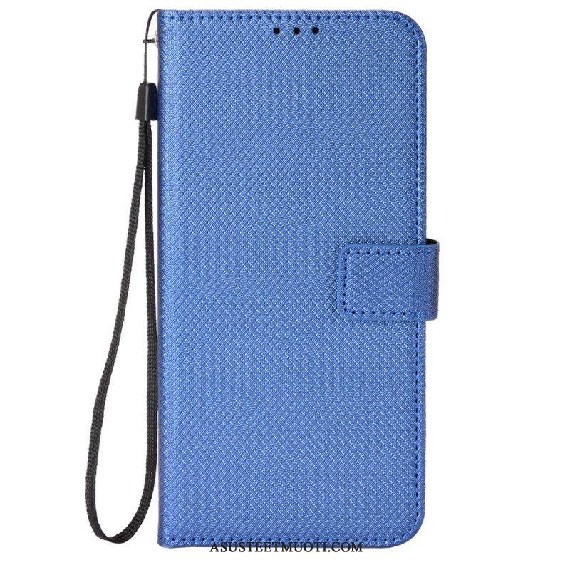 Flip Case Honor Magic 5 Pro Suojaketju Kuori Tyylikäs Strappy Faux Leather