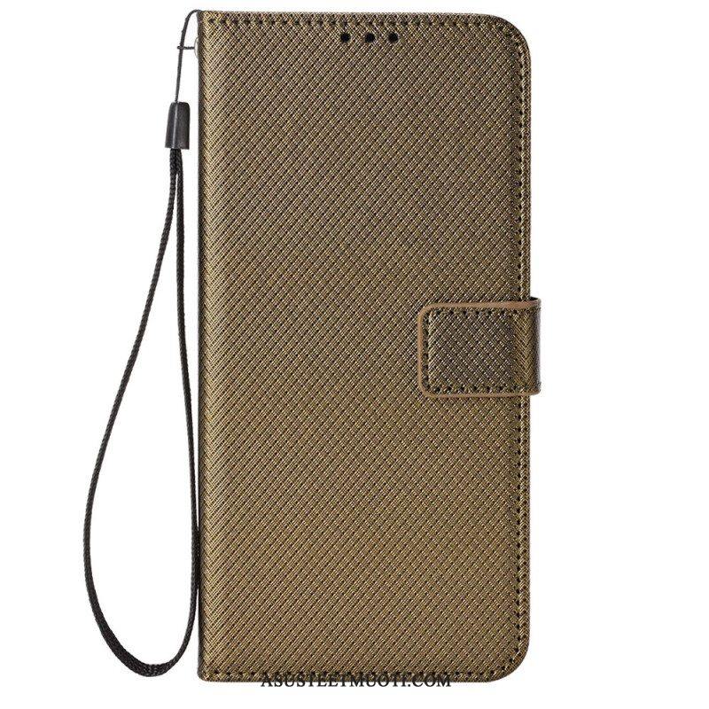 Flip Case Honor Magic 5 Pro Suojaketju Kuori Tyylikäs Strappy Faux Leather