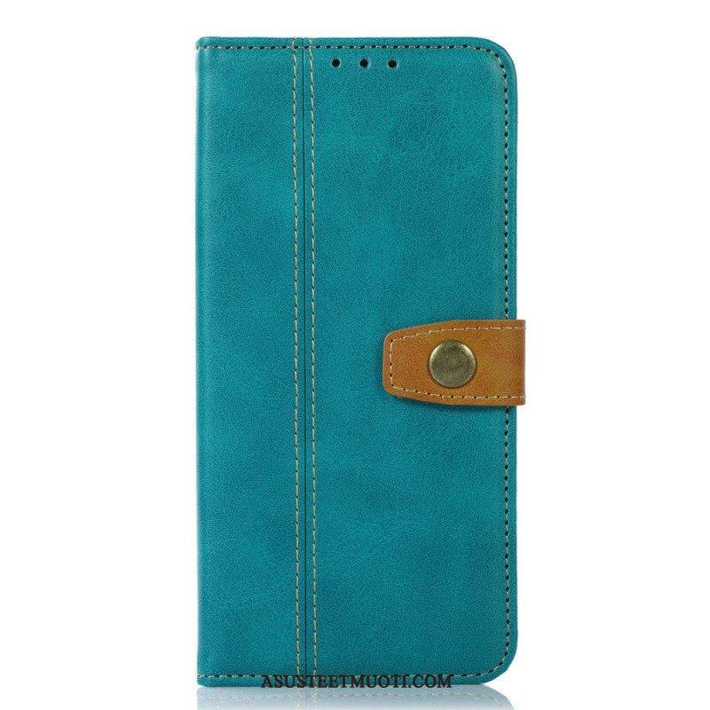 Flip Case OnePlus 10T 5G Kaksivärinen Kultainen Lukko