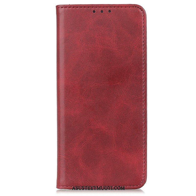 Flip Case OnePlus Nord 2T 5G Halkaistu Nahka