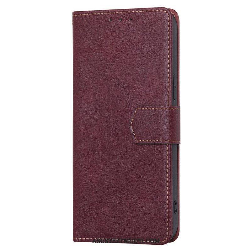 Flip Case OnePlus Nord 2T 5G Rfid-nahkaefekti