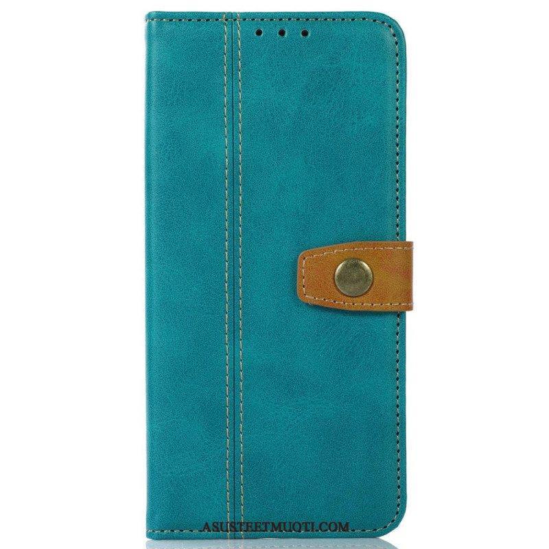 Flip Case OnePlus Nord CE 2 5G Keinonahkaa Napilla