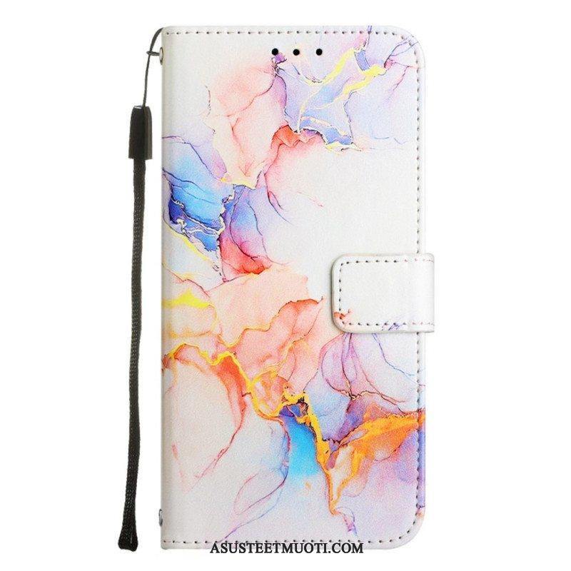 Flip Case OnePlus Nord CE 2 5G Suojaketju Kuori Strip Marble