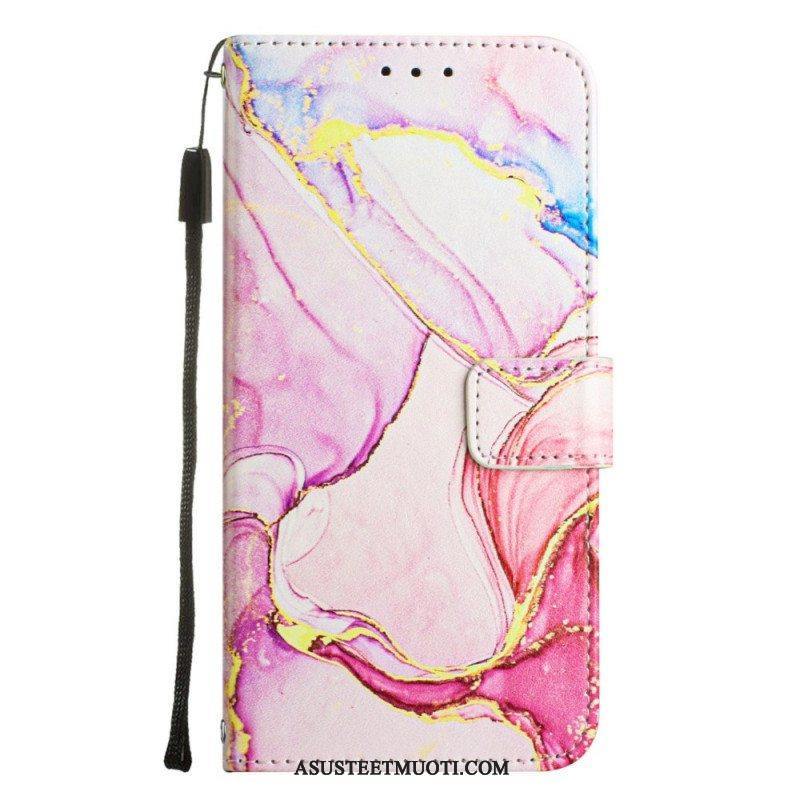 Flip Case OnePlus Nord CE 2 5G Suojaketju Kuori Strip Marble