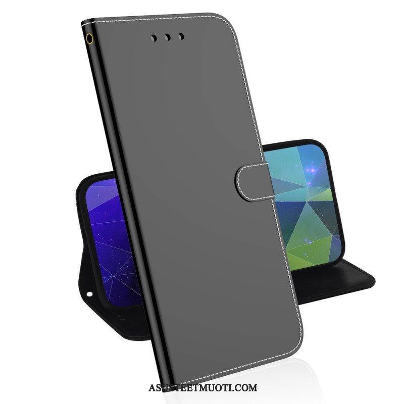 Flip Case Oppo Find X5 Lite Keinonahkainen Peilin Kansi