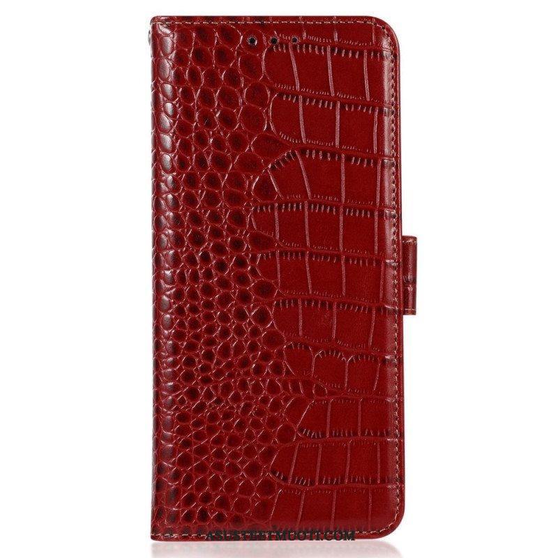 Flip Case Oppo Reno 8 Crocodile Style Rfid