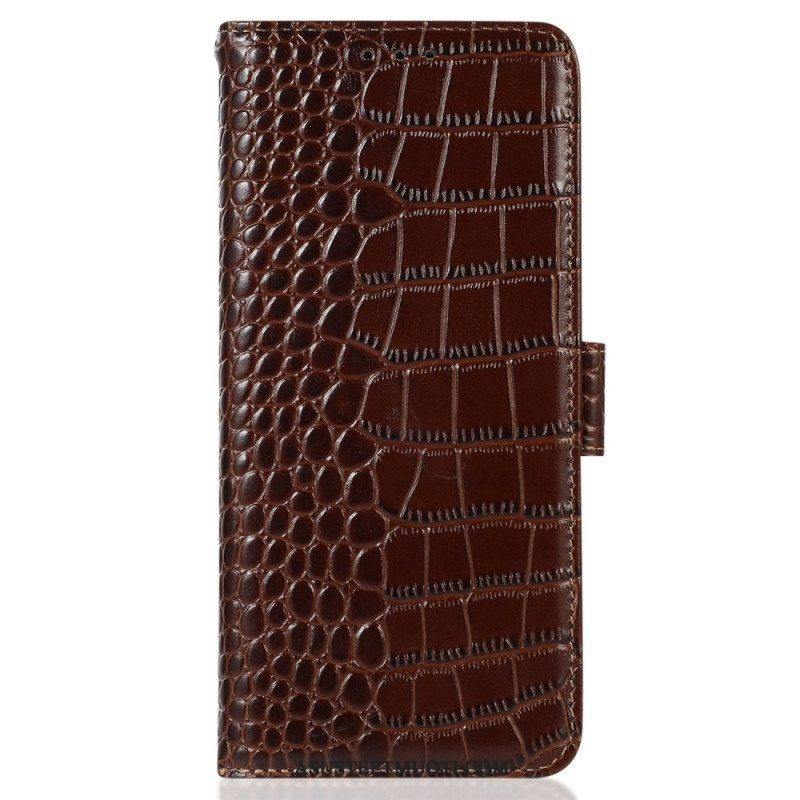 Flip Case Oppo Reno 8 Crocodile Style Rfid