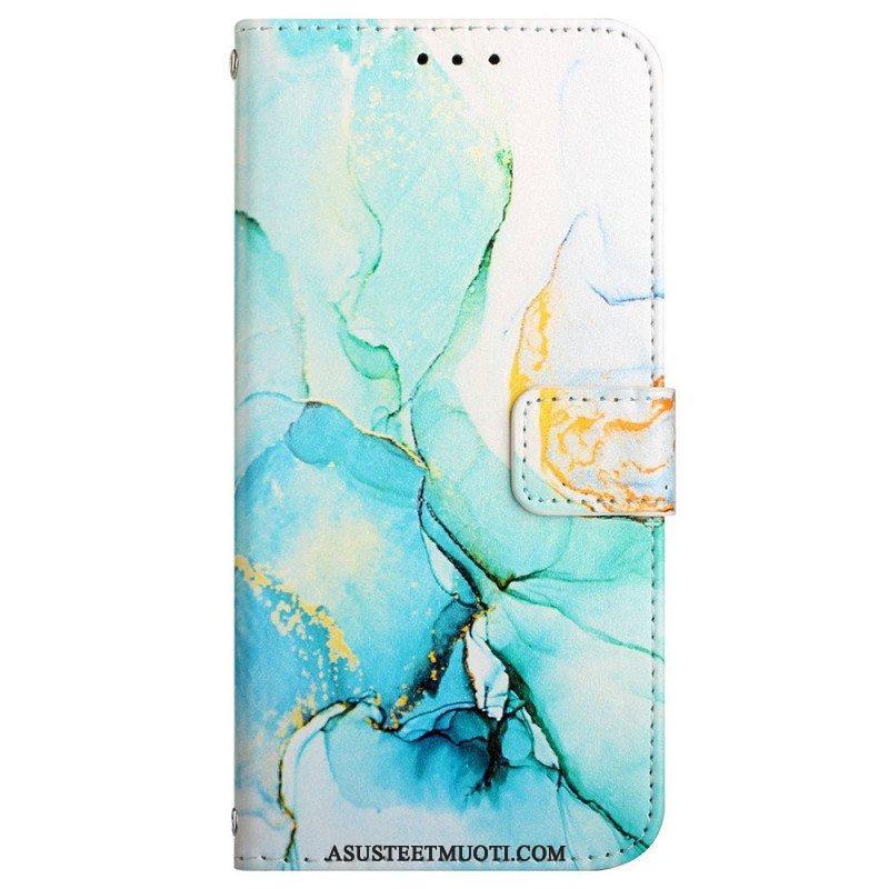 Flip Case Oppo Reno 8 Pro Suojaketju Kuori Strip Marble