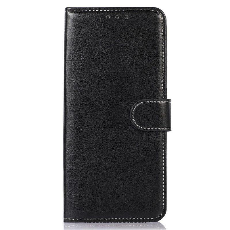 Flip Case Poco F4 Couture-nahkaefekti