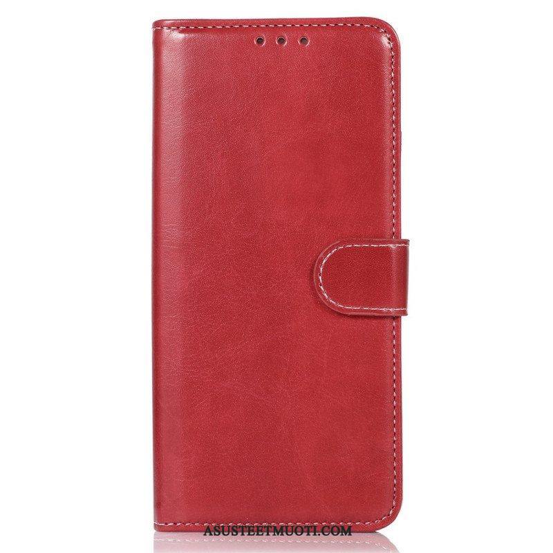 Flip Case Poco F4 Couture-nahkaefekti