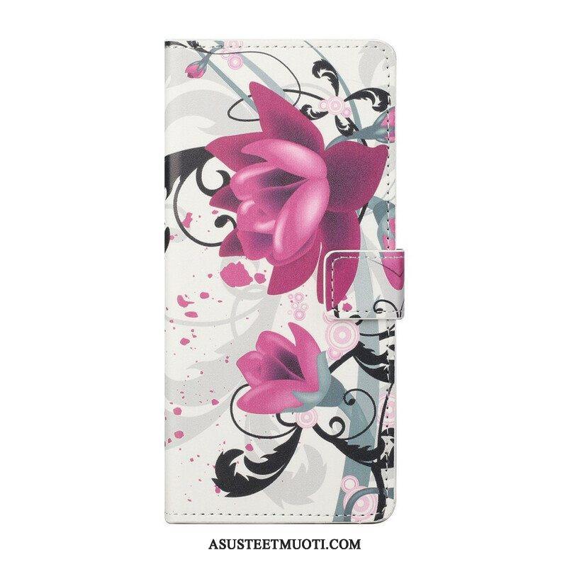 Flip Case Poco M3 Pro 5G Trooppiset Kukat