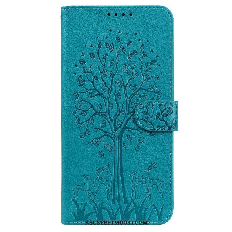 Flip Case Poco M4 Pro 5G Puu Ja Hirvi