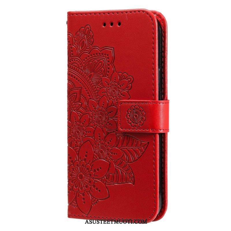 Flip Case Poco X4 Pro 5G Suojaketju Kuori Strappy Mandala