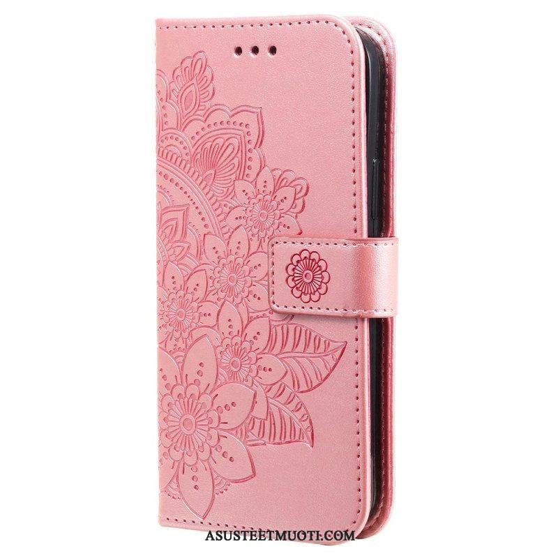 Flip Case Poco X5 5G Suojaketju Kuori Hihna Kukka Mandala