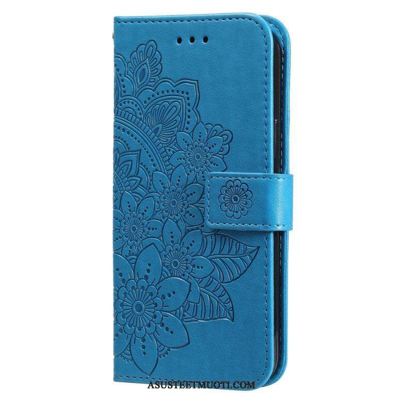 Flip Case Poco X5 5G Suojaketju Kuori Hihna Kukka Mandala