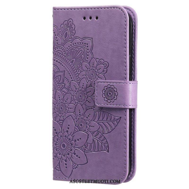 Flip Case Poco X5 5G Suojaketju Kuori Hihna Kukka Mandala