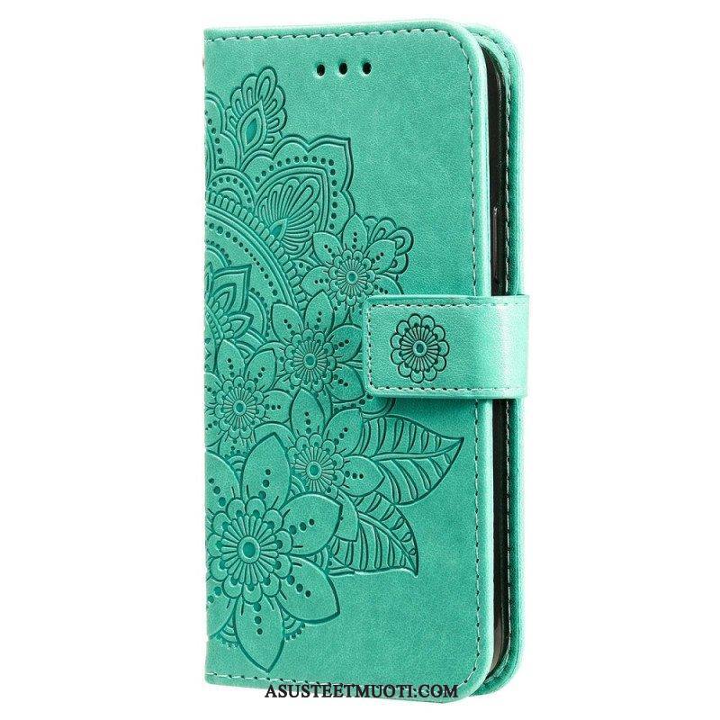 Flip Case Poco X5 5G Suojaketju Kuori Hihna Kukka Mandala