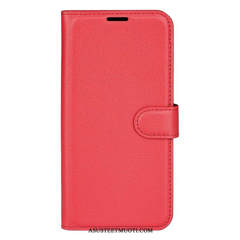Flip Case Samsung Galaxy A14 / A14 5G Klassinen Keinonahka