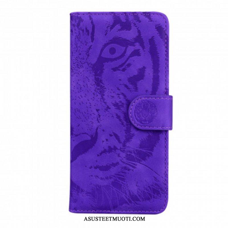 Flip Case Samsung Galaxy A52 4G / A52 5G / A52s 5G Tiger-kasvoprintti