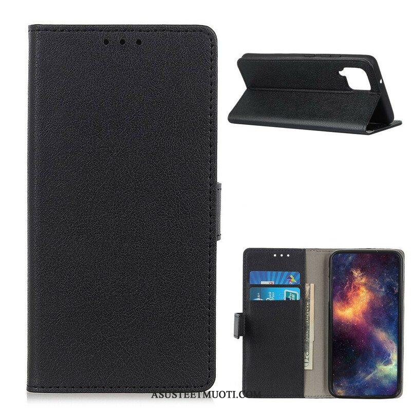 Flip Case Samsung Galaxy M12 / A12 Klassinen Nahkaefekti