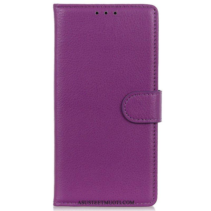 Flip Case Samsung Galaxy M13 Perinteinen Keinonahka