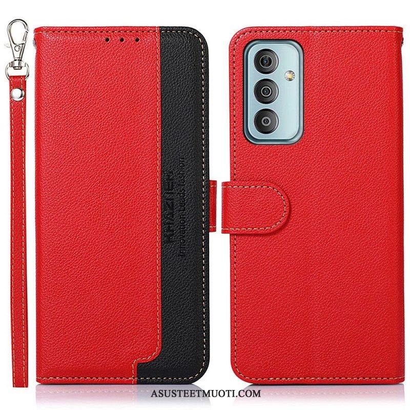 Flip Case Samsung Galaxy M23 5G Litsi Style Rfid Khazneh