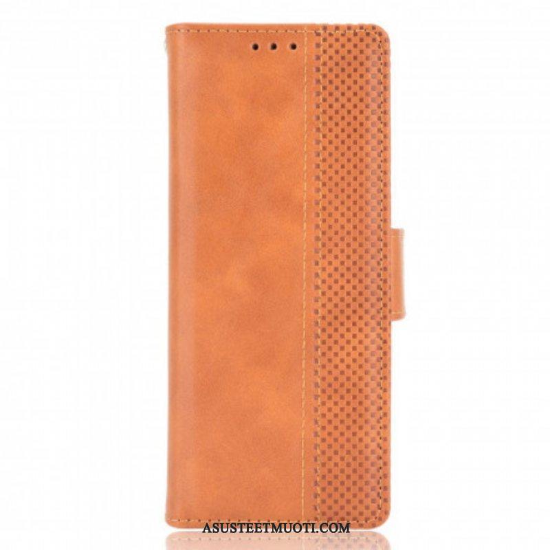 Flip Case Samsung Galaxy Z Fold 3 5G Tyylitelty Nahkaefekti