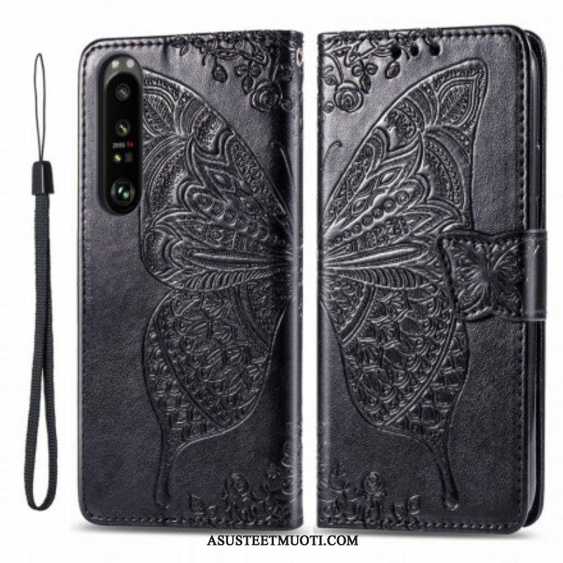 Flip Case Sony Xperia 1 III Puolikkaat Perhoset