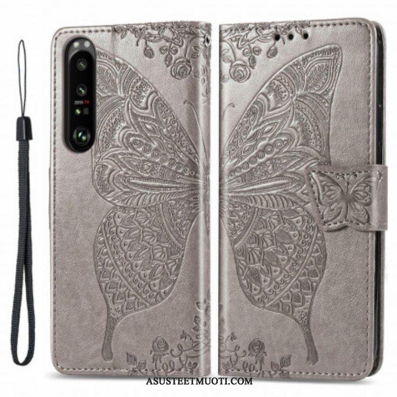 Flip Case Sony Xperia 1 III Puolikkaat Perhoset