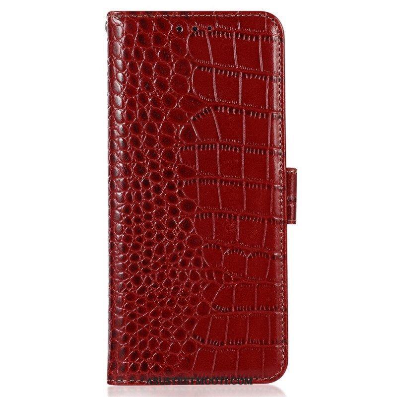 Flip Case Sony Xperia 5 IV Crocodile Style Rfid