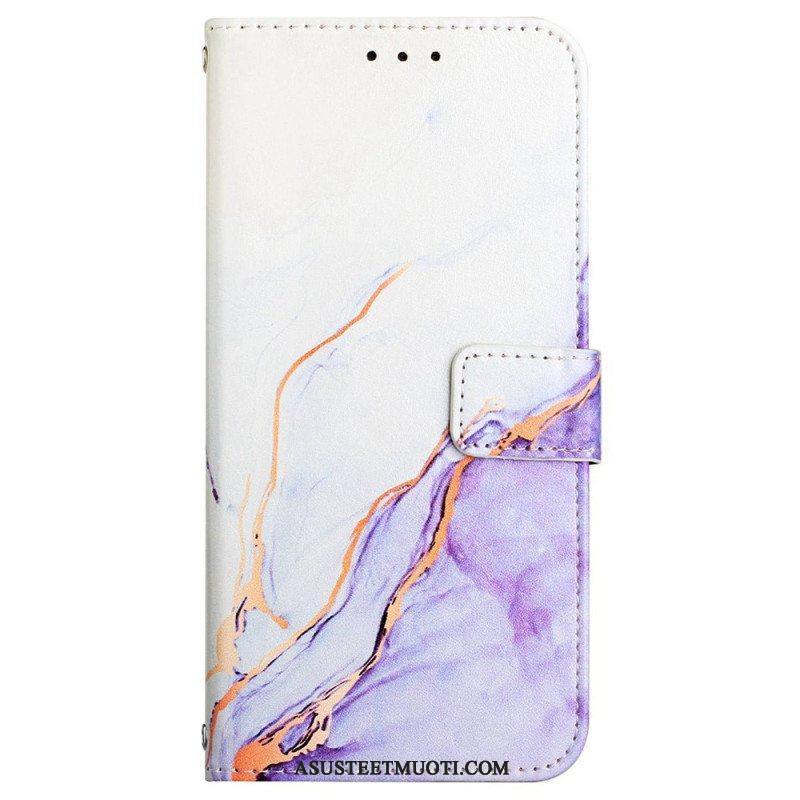 Flip Case Xiaomi 12 / 12X Suojaketju Kuori Strip Marble