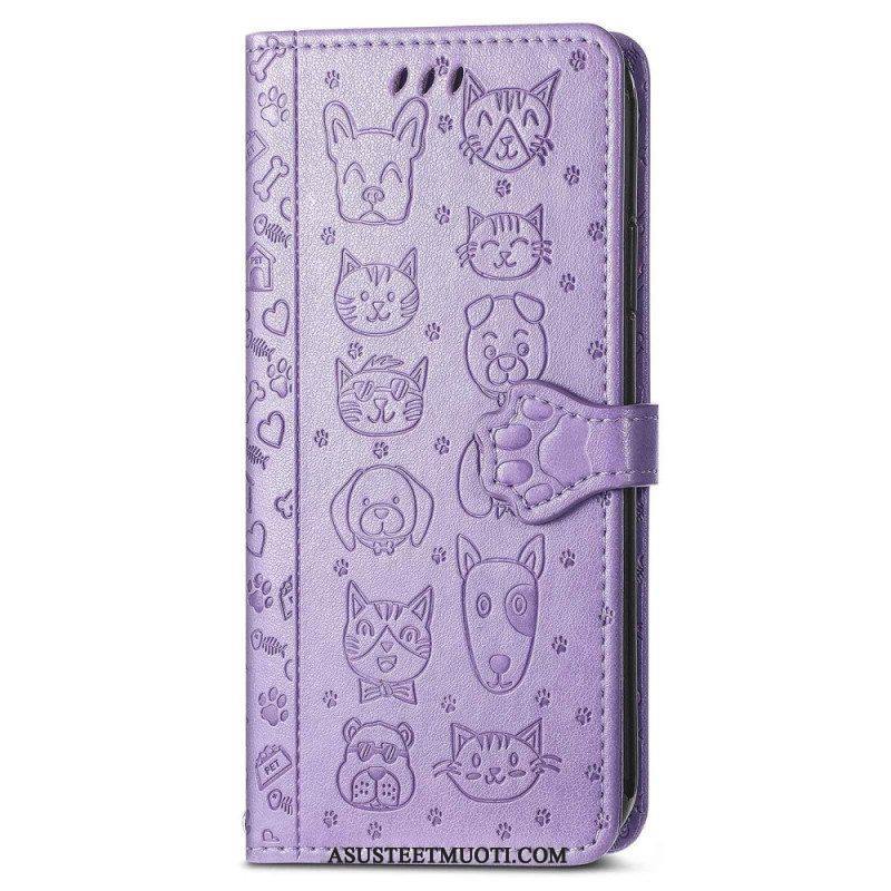 Flip Case Xiaomi 12 Lite Animoidut Eläimet