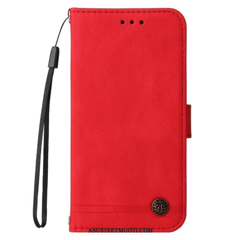 Flip Case Xiaomi 12T / 12T Pro Koristeellinen Niitti Ja Kaulanauha