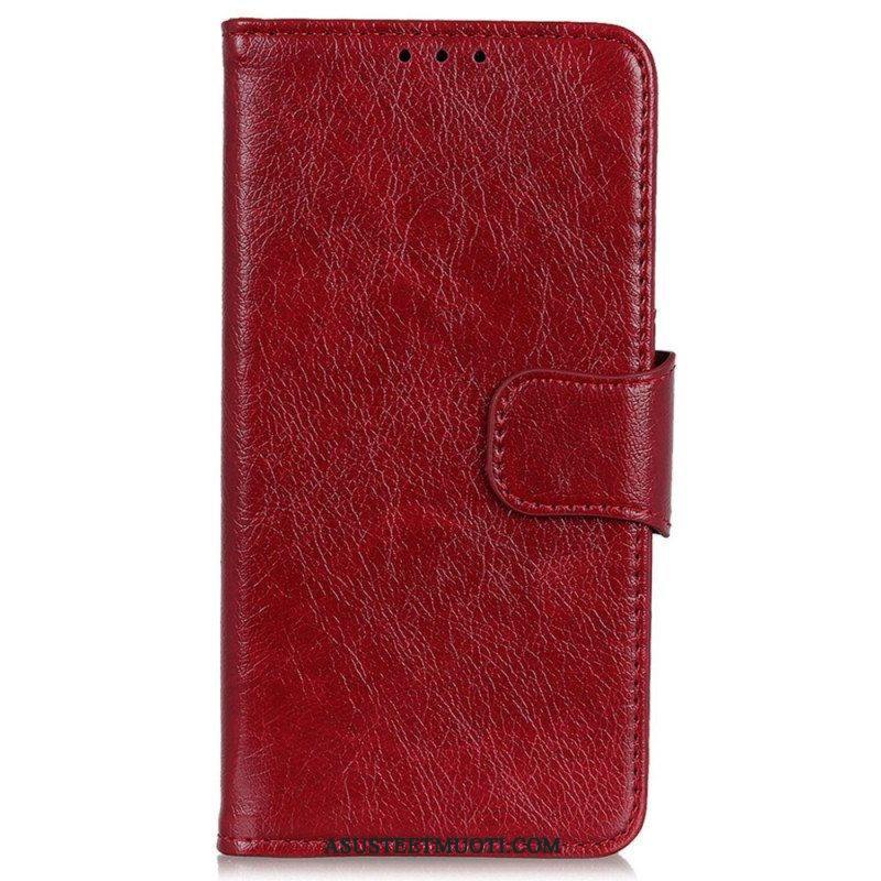 Flip Case Xiaomi 13 Lite Halkaistu Nappan Nahka