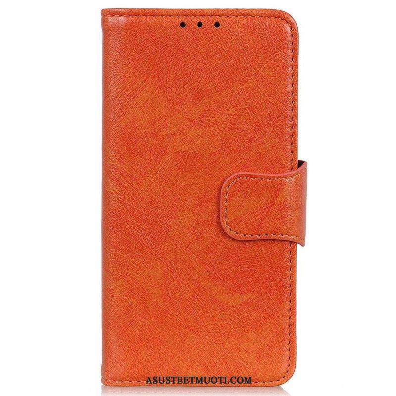 Flip Case Xiaomi 13 Lite Halkaistu Nappan Nahka