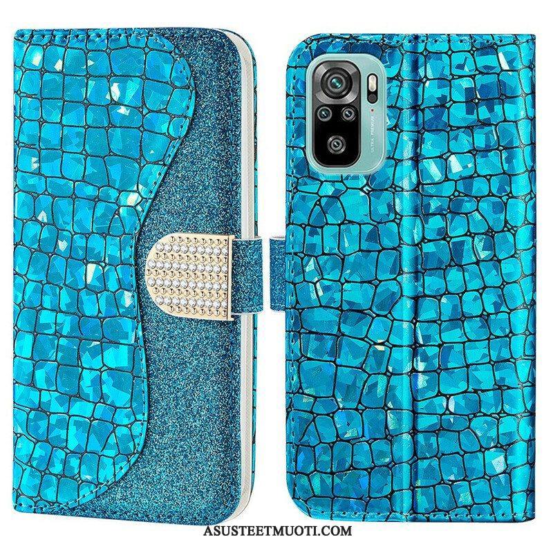 Flip Case Xiaomi Redmi Note 10 / 10S Croco Diamonds