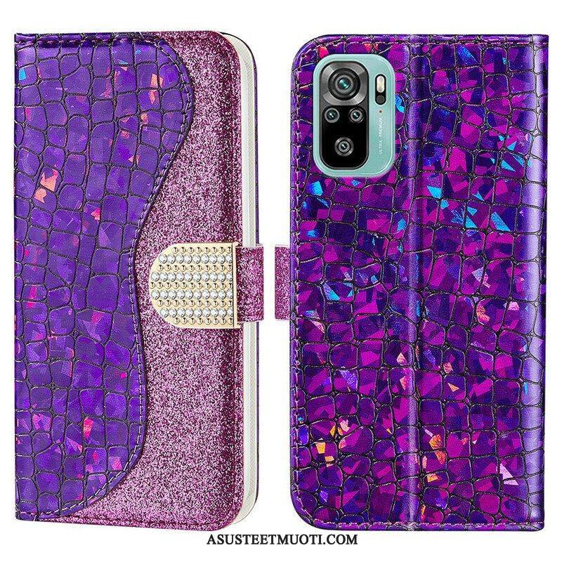 Flip Case Xiaomi Redmi Note 10 / 10S Croco Diamonds