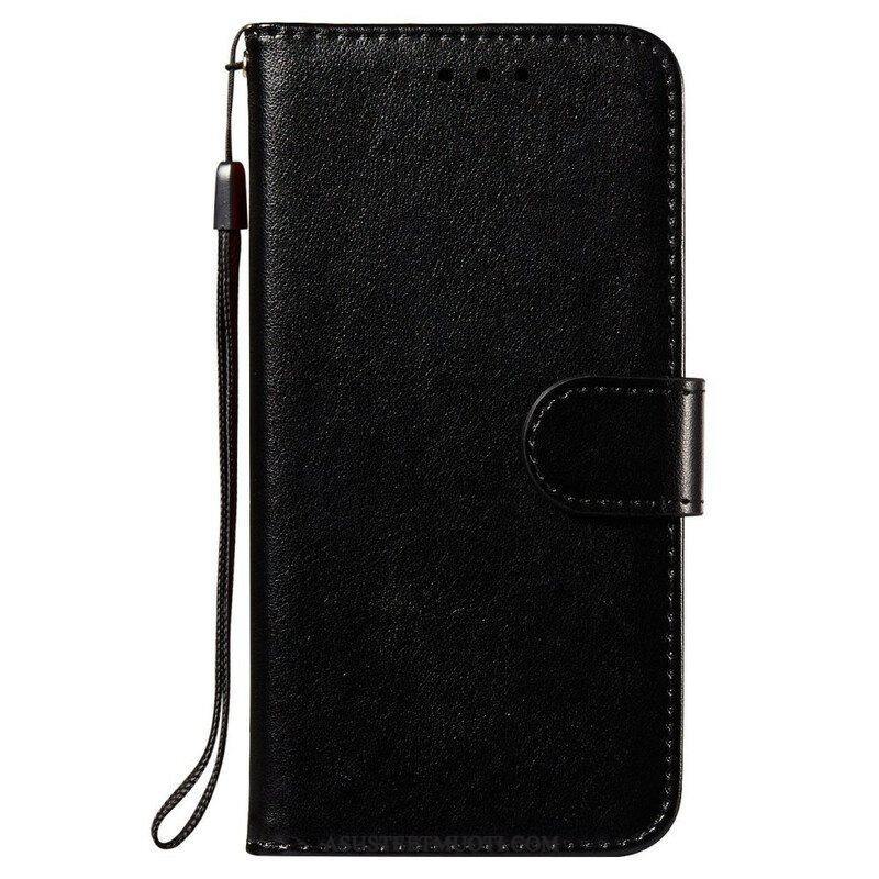 Flip Case Xiaomi Redmi Note 10 5G Nahkainen Muotoilu Hihnalla